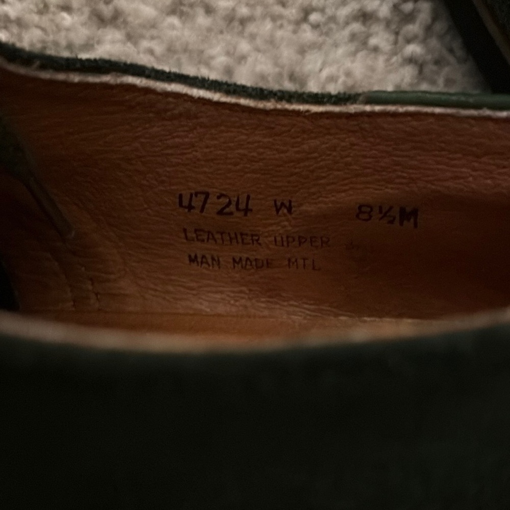 G.H. Bass & Co. Vintage Dark Green Suede Loafers - Picture 6 of 6